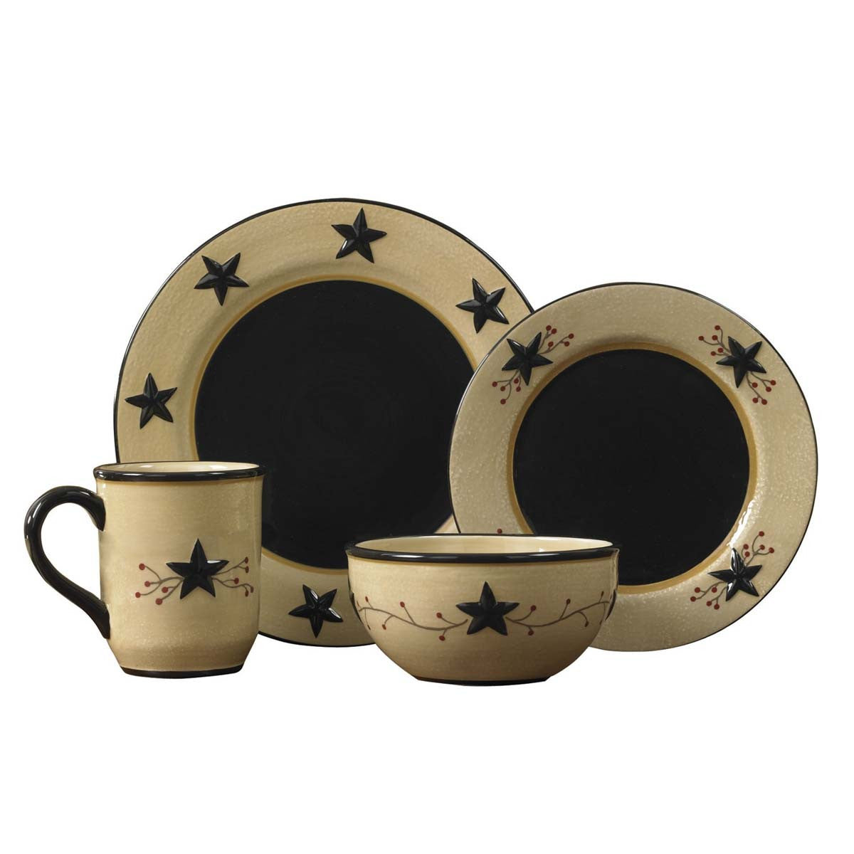 Country Living Stars Dinner Plates - Set of 4