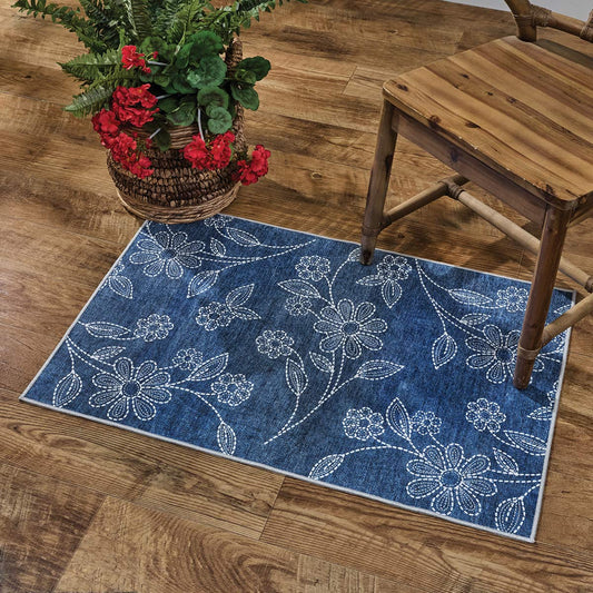 Cowgirl's Denim Washable Rug