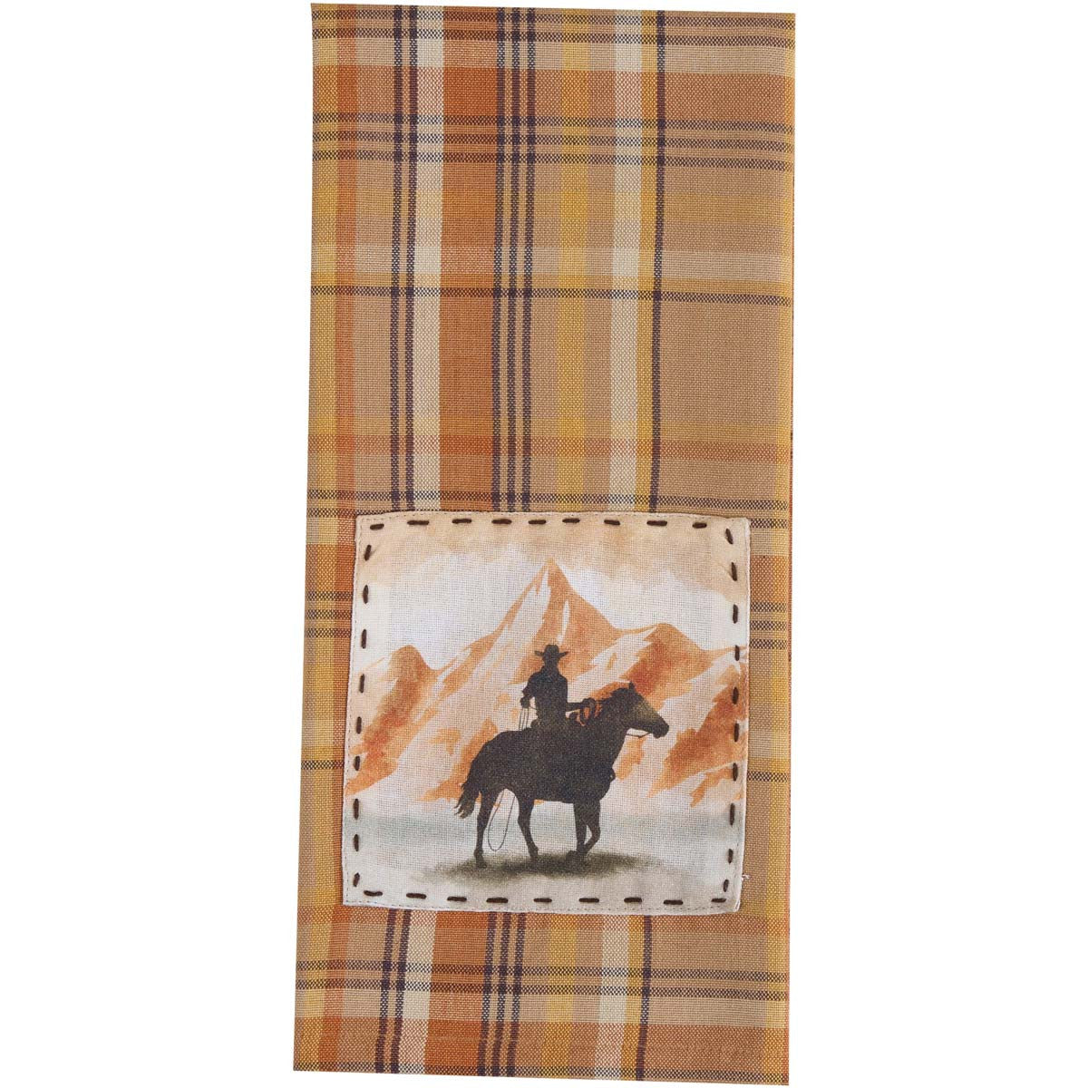 Cowboy Trails Patch Decorative Dishtowels - Set of 4