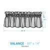 Cowboy Trails Lined Patch Valance
