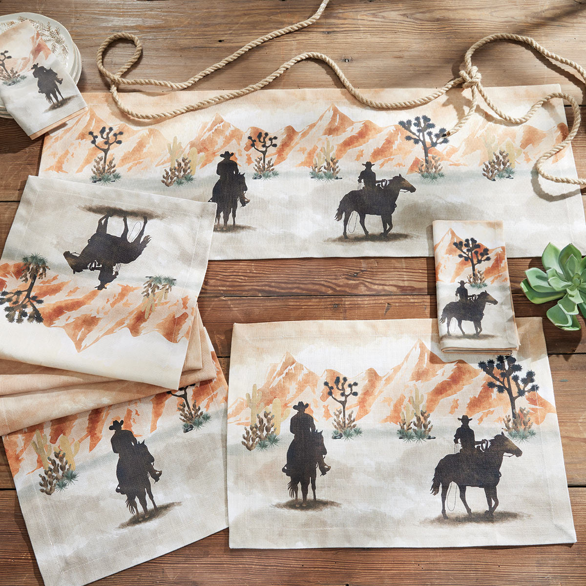 Cowboy Trails Table Runner - 54 Inch