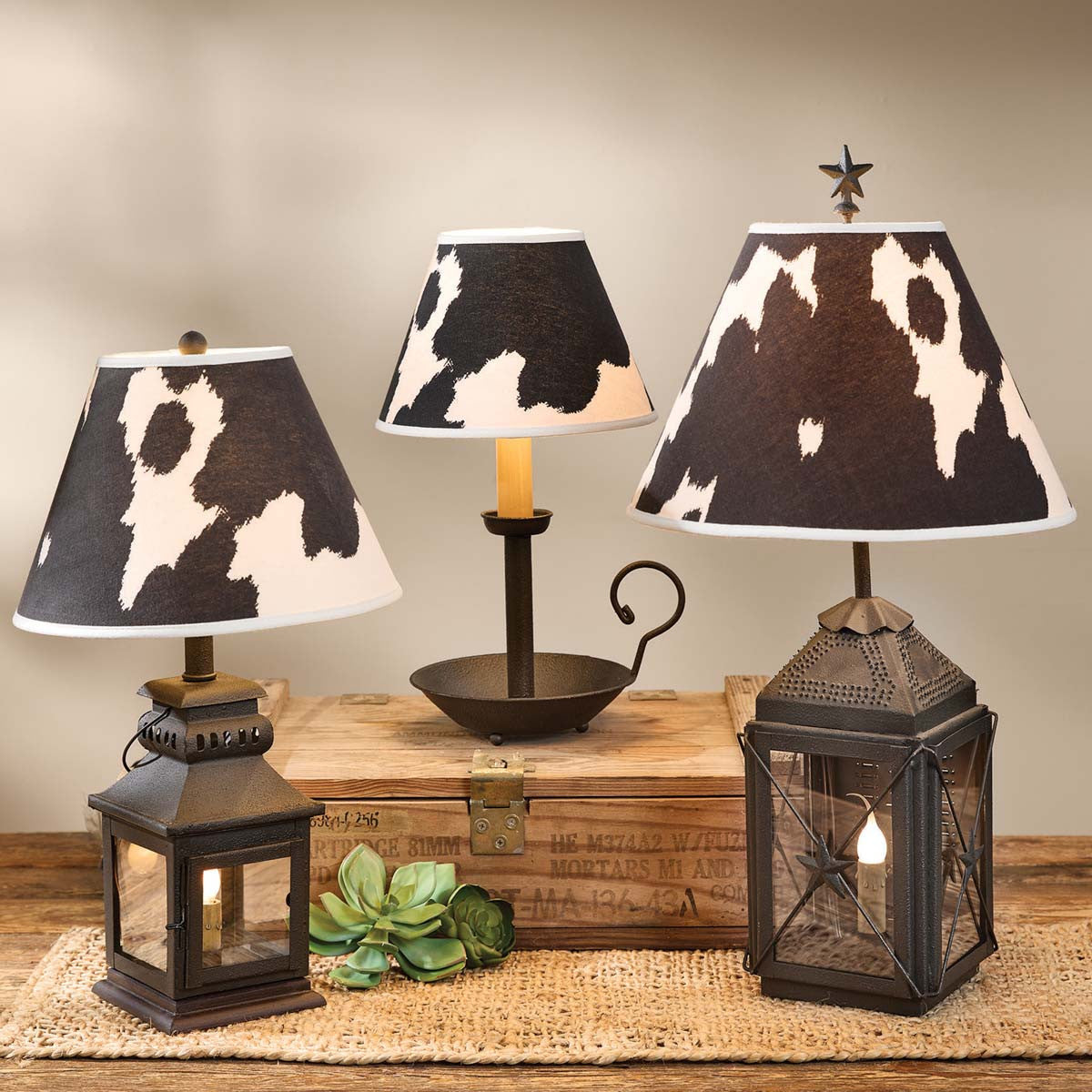 Cow Print Lampshades