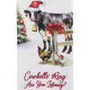 Bell Rings Cow Dishtowels - Set of 4