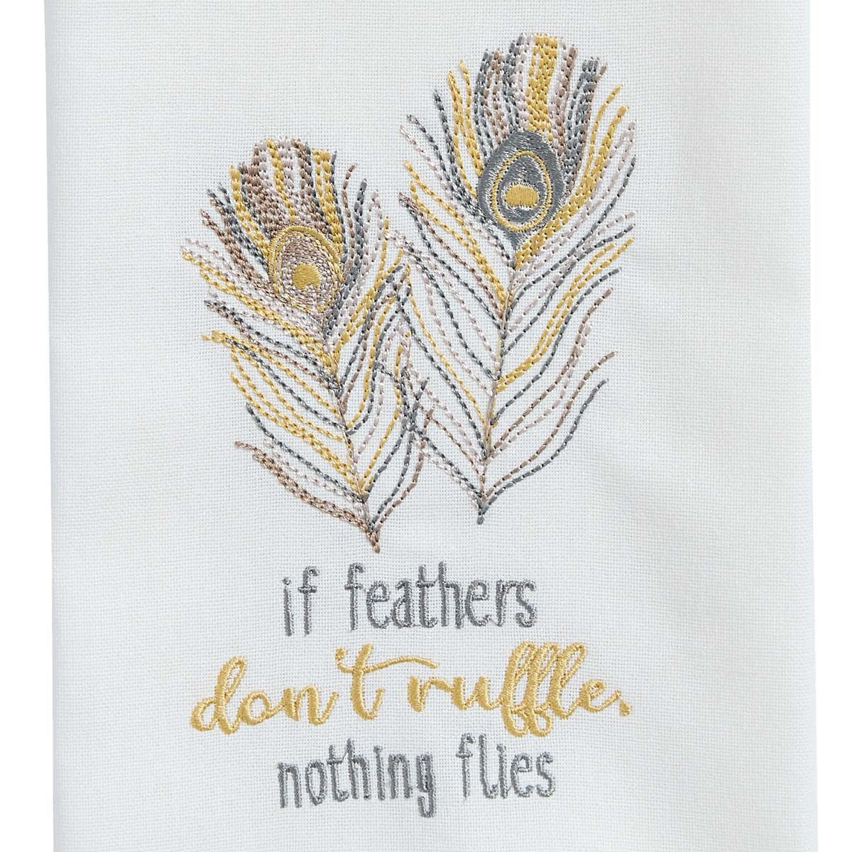 Soft Plumes Decorative Dishtowels - Set of 4