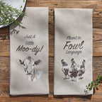 Chatty Chick Dishtowels - Set of 4