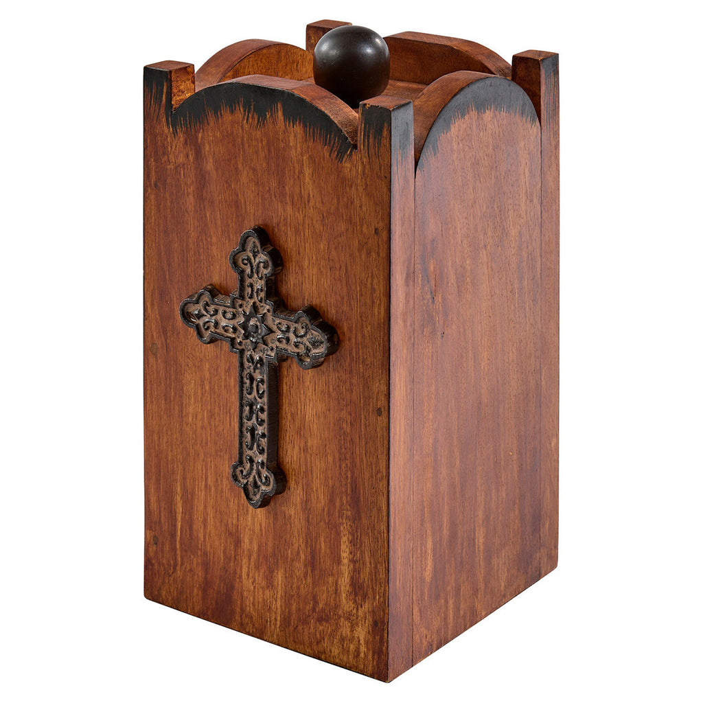 Canyon Cross Wood Canister - Small