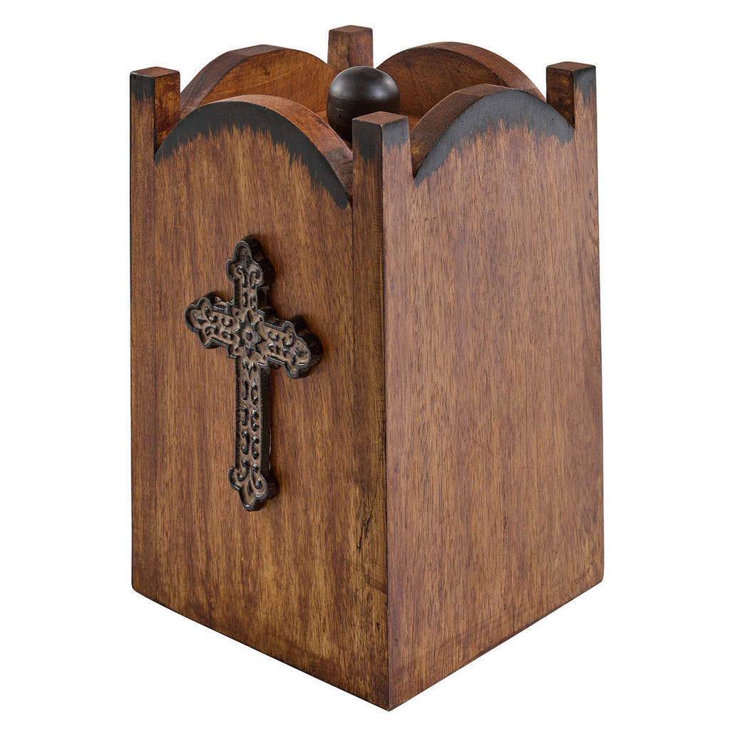 Canyon Cross Wood Canister - Large