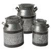 Galvanized Milk Can Canisters - Set of 3 - SALE