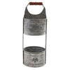 Galvanized Prairie 2 Tier Caddy
