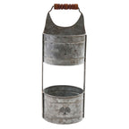Galvanized Prairie 2 Tier Caddy