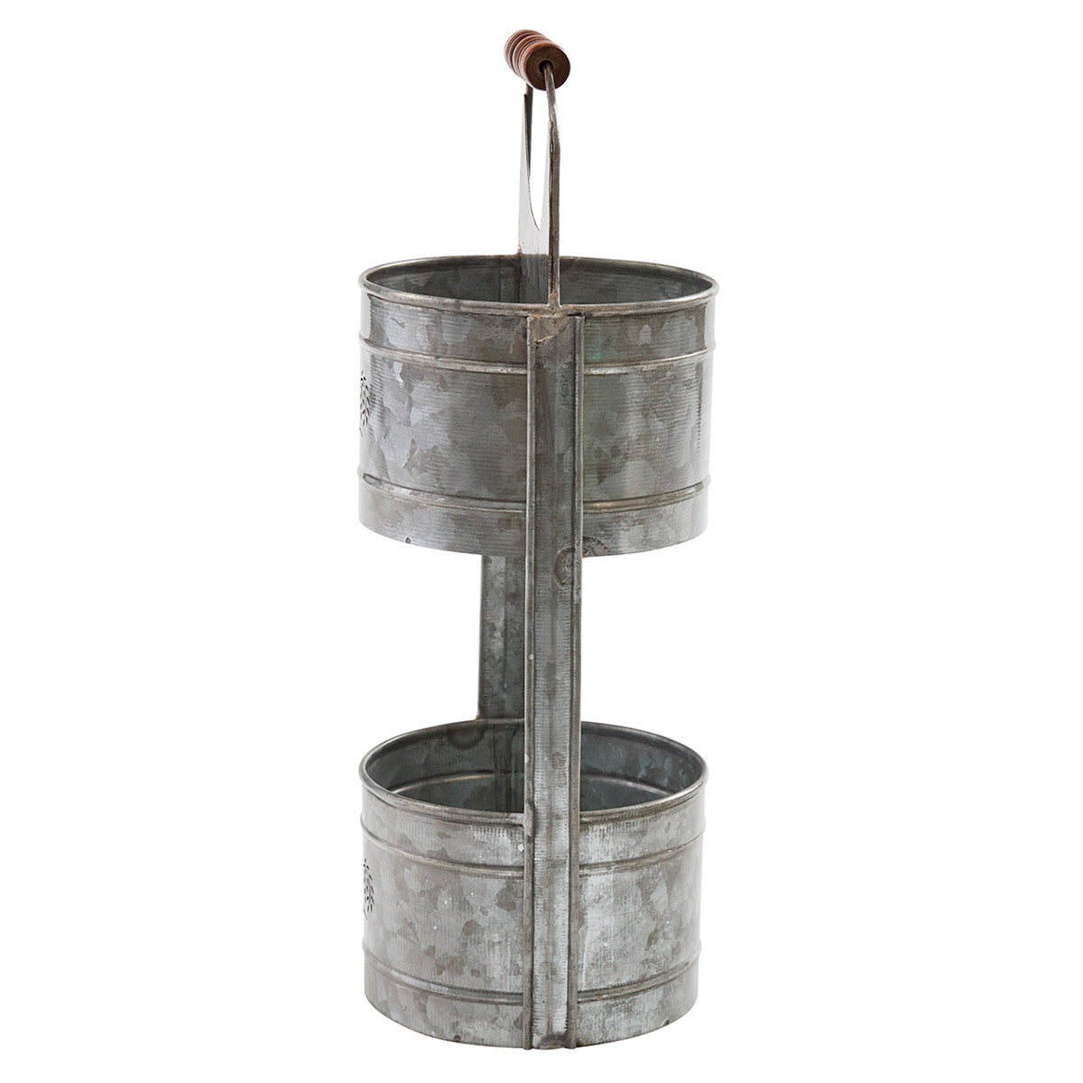 Galvanized Prairie 2 Tier Caddy