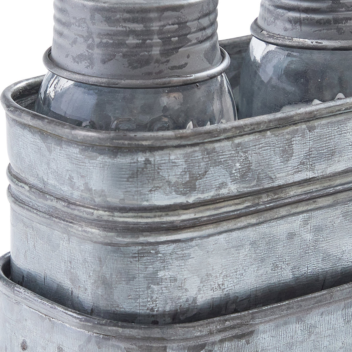 Galvanized Prairie Salt & Pepper Set - OVERSTOCK
