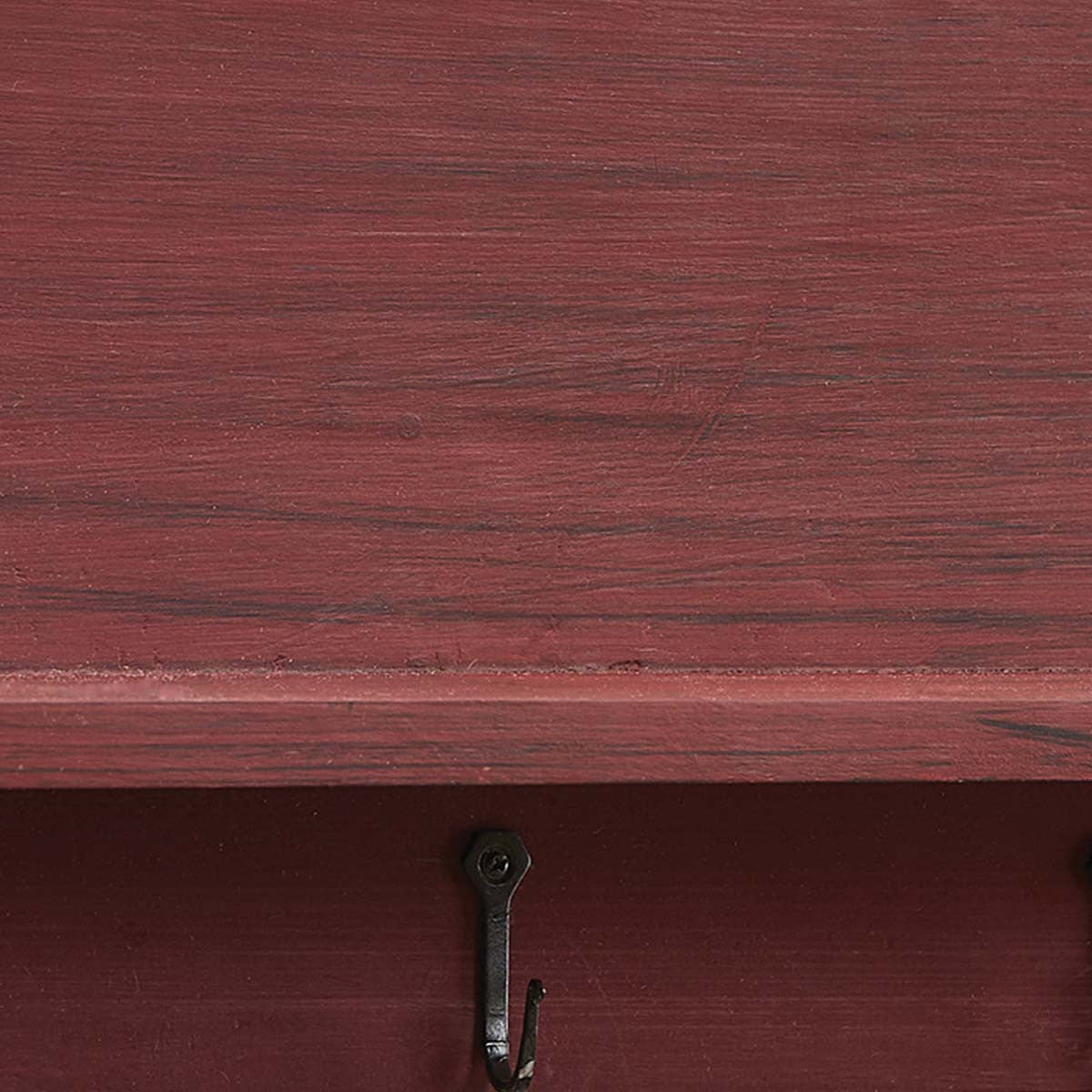Rustic Farm Shelf with Hooks