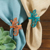 Southwest Canyon Rust Gecko Napkin Rings - Set of 4