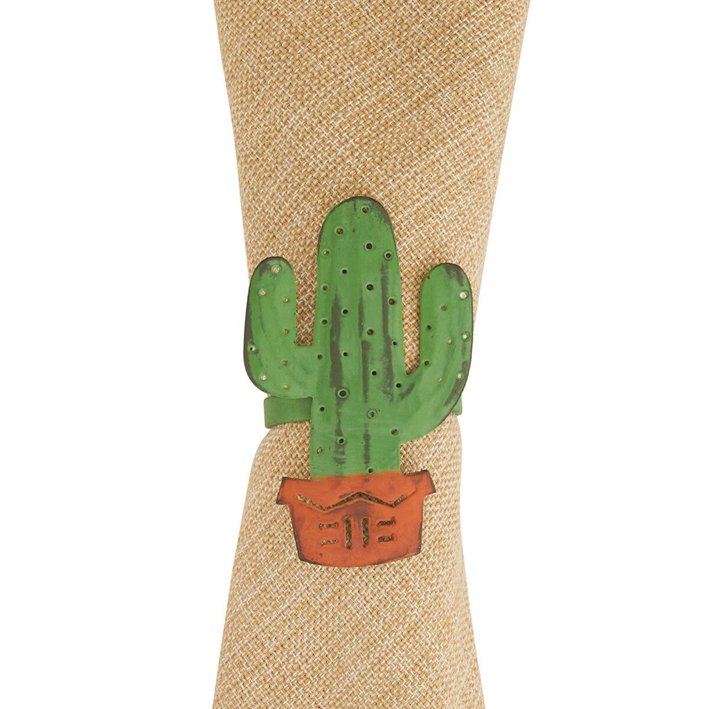Southwest Canyon Cactus Napkin Rings - Set of 4
