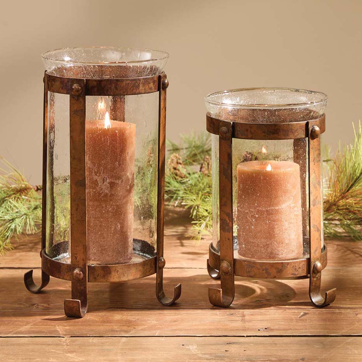 Aurora Metal Pillar Holder - Tall