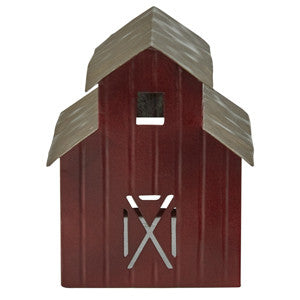 Red Barn Tealight Holder