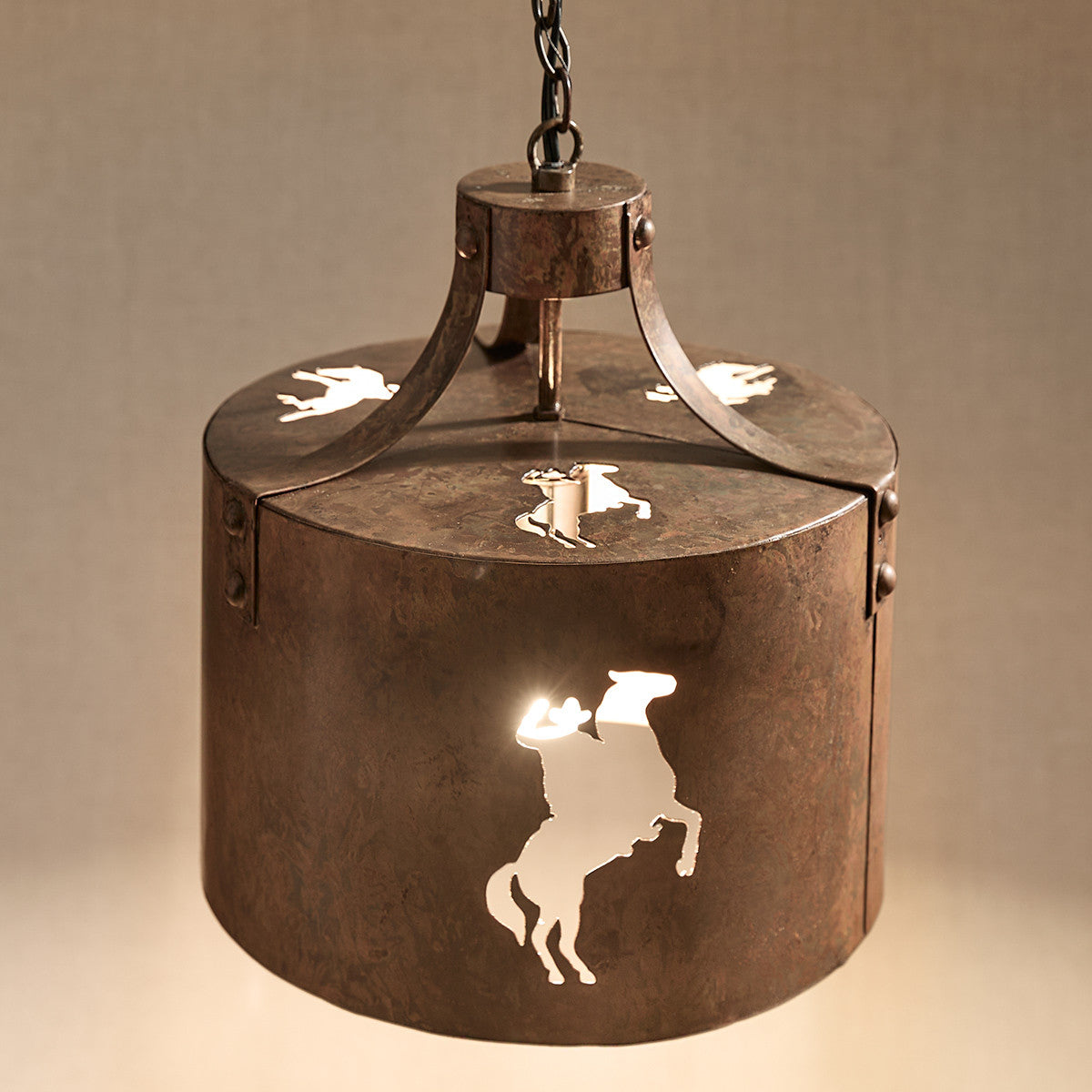 Bucking Bronco Pendant Light