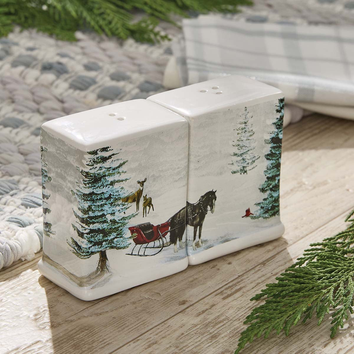 Winter Sleigh Salt & Pepper Set