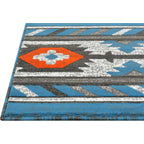 Hacienda Sky Blue Rug - 2 x 3