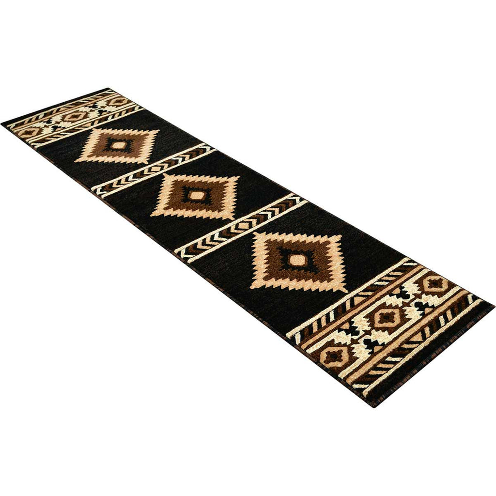 Hacienda Black Rug - 2 x 7