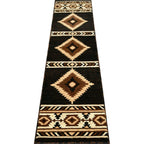 Hacienda Black Rug - 2 x 7