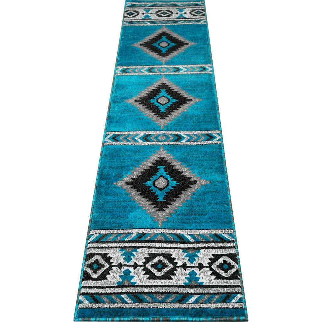 Hacienda Turquoise Rug - 2 x 7