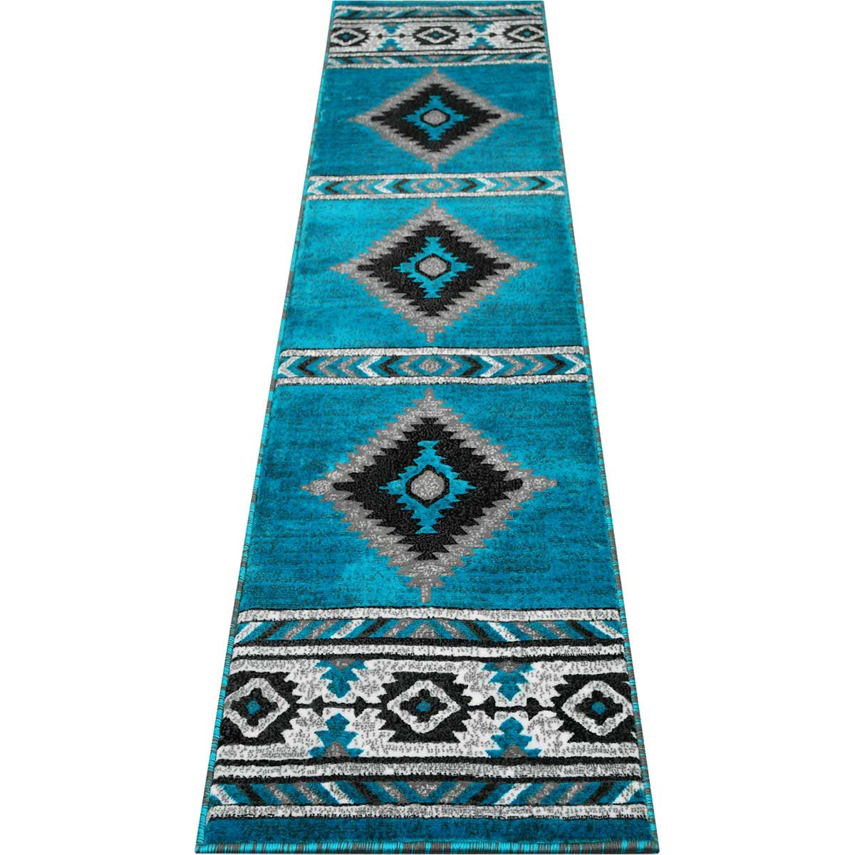 Hacienda Turquoise Rug - 2 x 7
