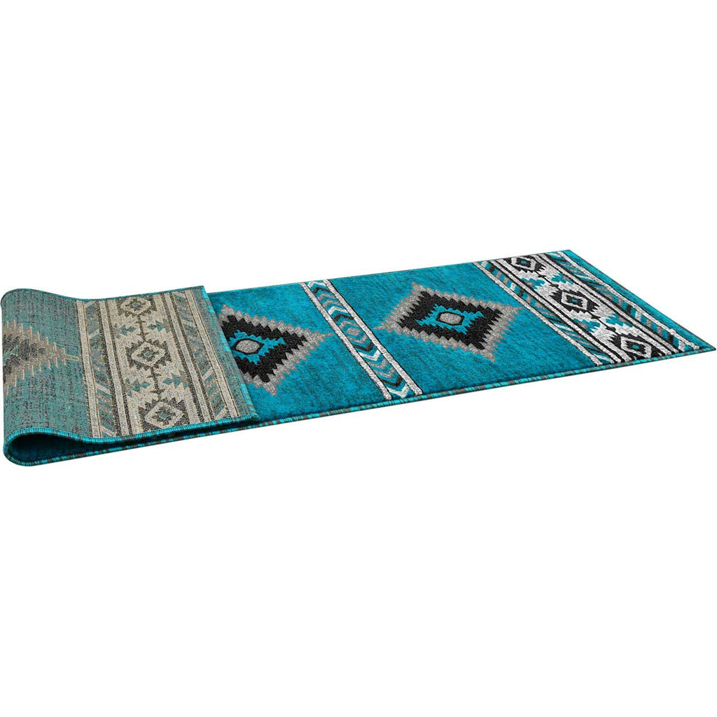 Hacienda Turquoise Rug - 2 x 7