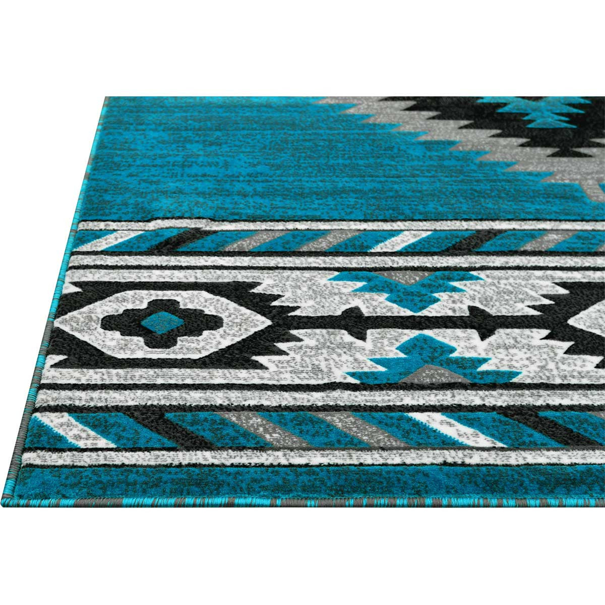 Hacienda Turquoise Rug - 5 x 7