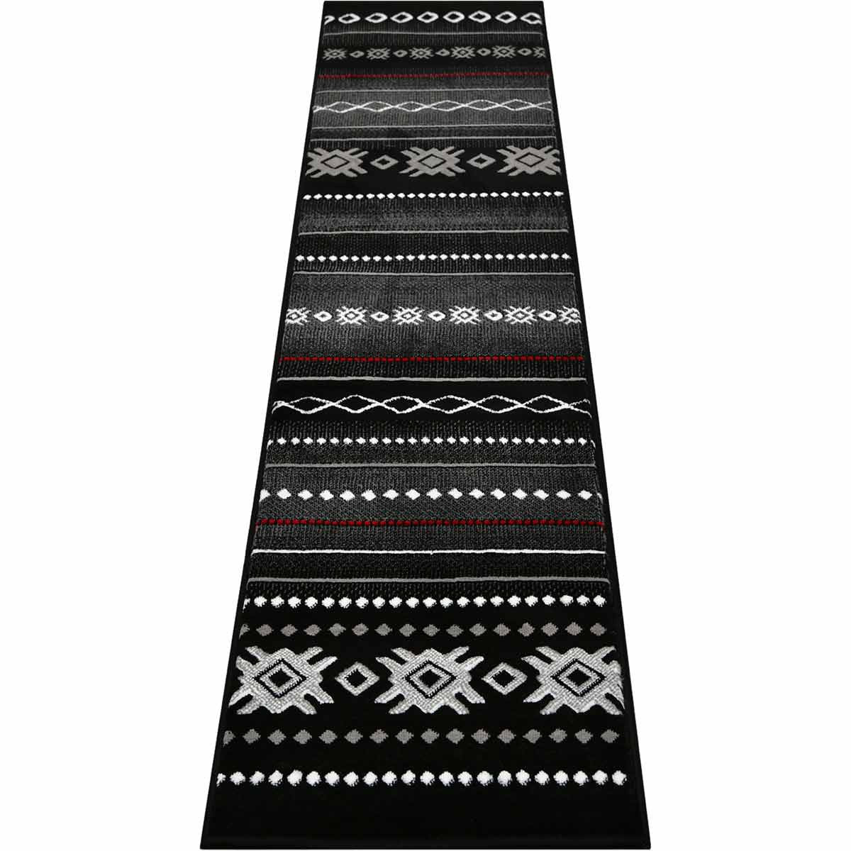 Mexicali Black Rug - 2 x 7
