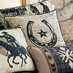 Midnight Horseshoe Pillow