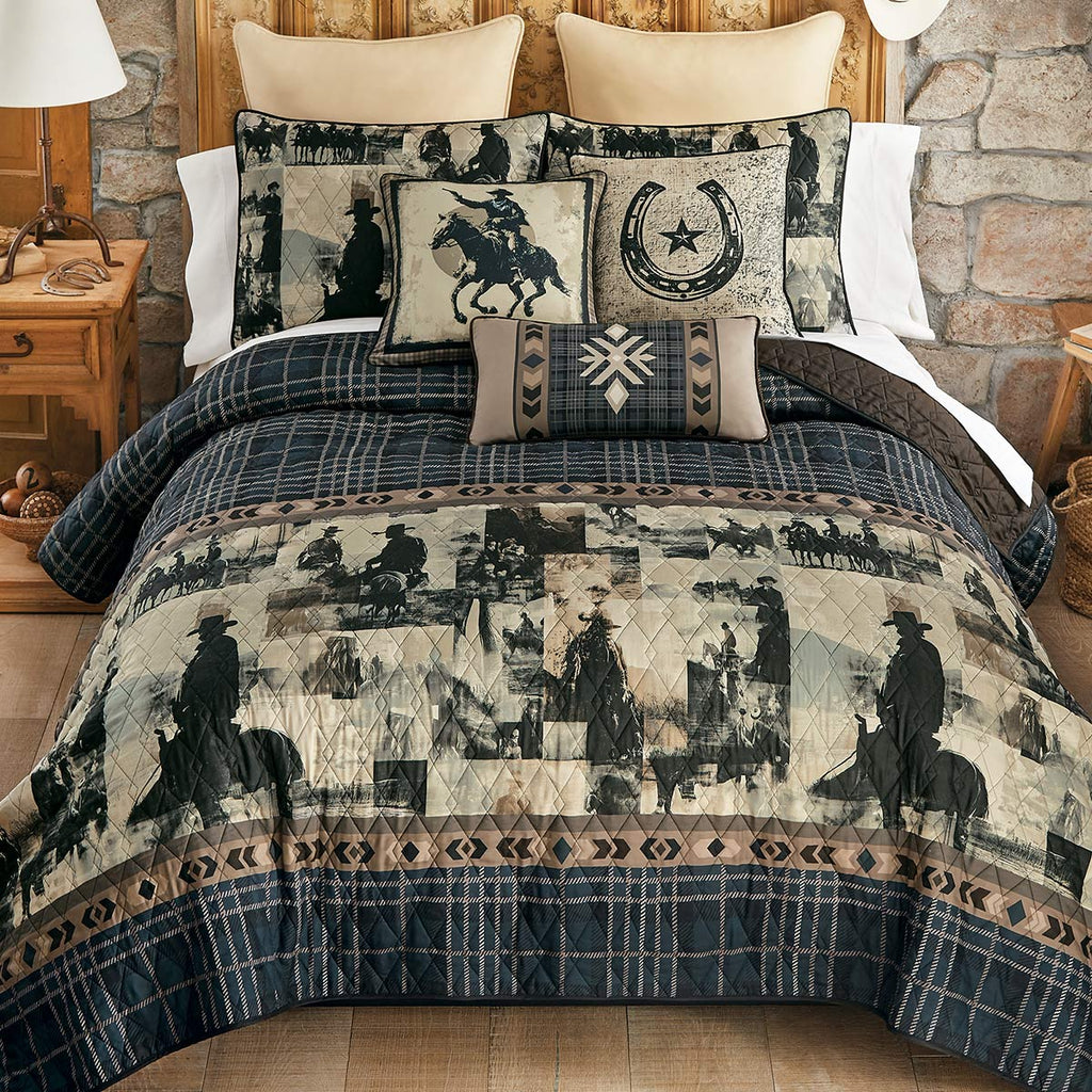 Midnight Horseshoe Pillow