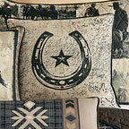 Midnight Horseshoe Pillow