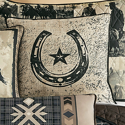 Midnight Horseshoe Pillow