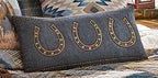 Horseshoe Denim Pillow