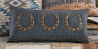 Horseshoe Denim Pillow