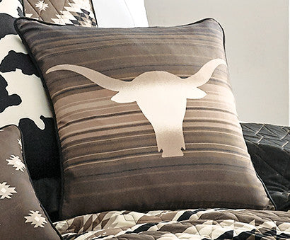 Western Steer Pillow