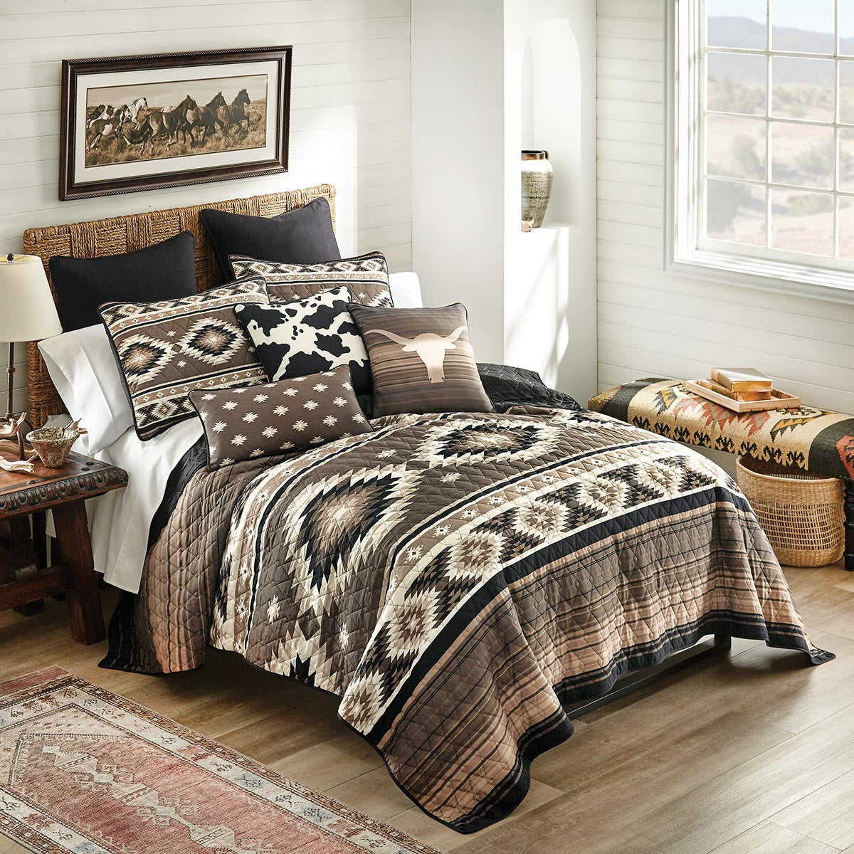 Western Steer Pillow