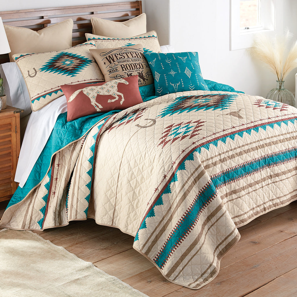 Southwest Ranch Quilt Bed Set - Queen
