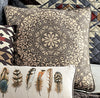Crimson Vista Mandala Pillow