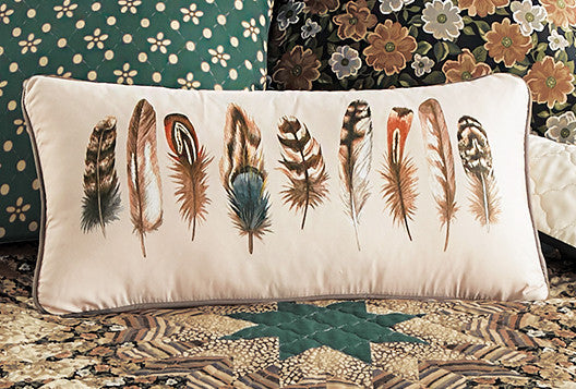 Crimson Vista Feather Pillow