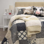Dark Prairie Quilt Bed Set - Queen