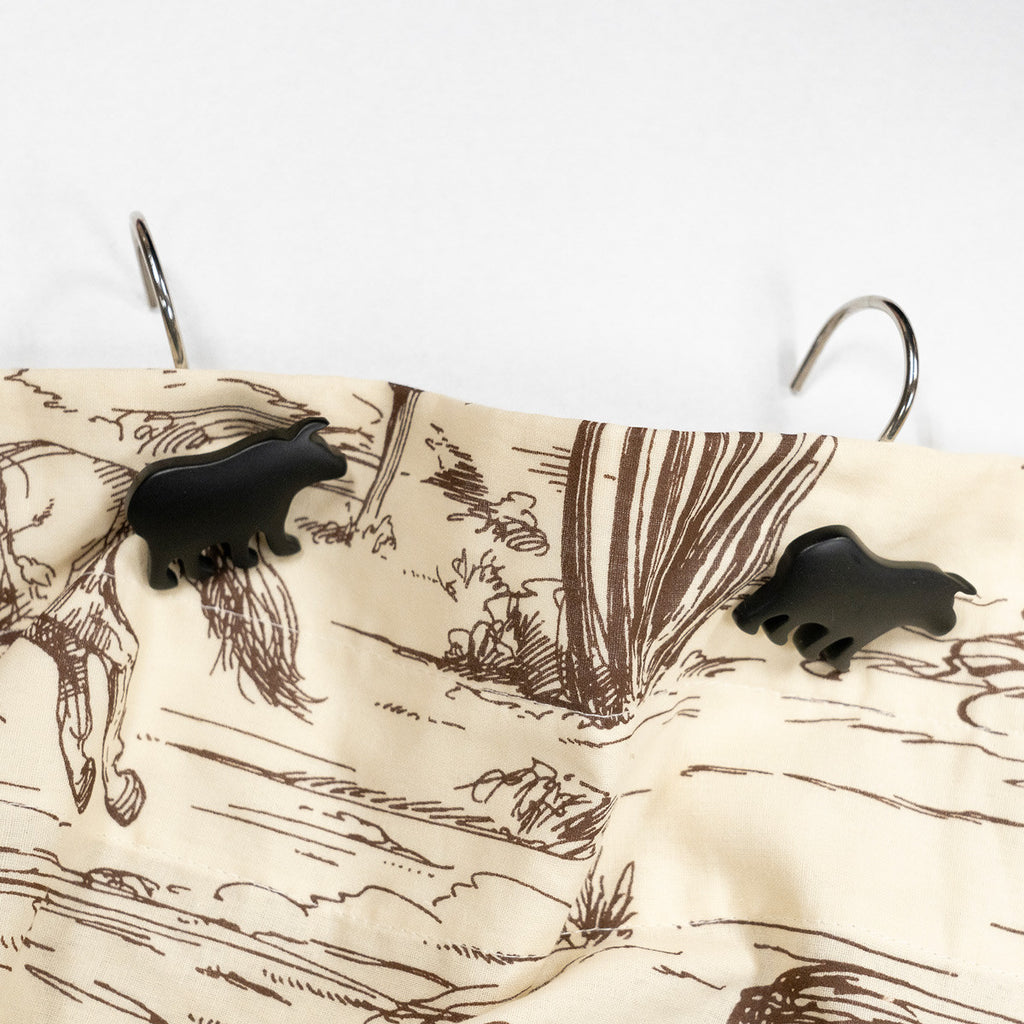 Ranch Hand Toile Western Shower Curtain