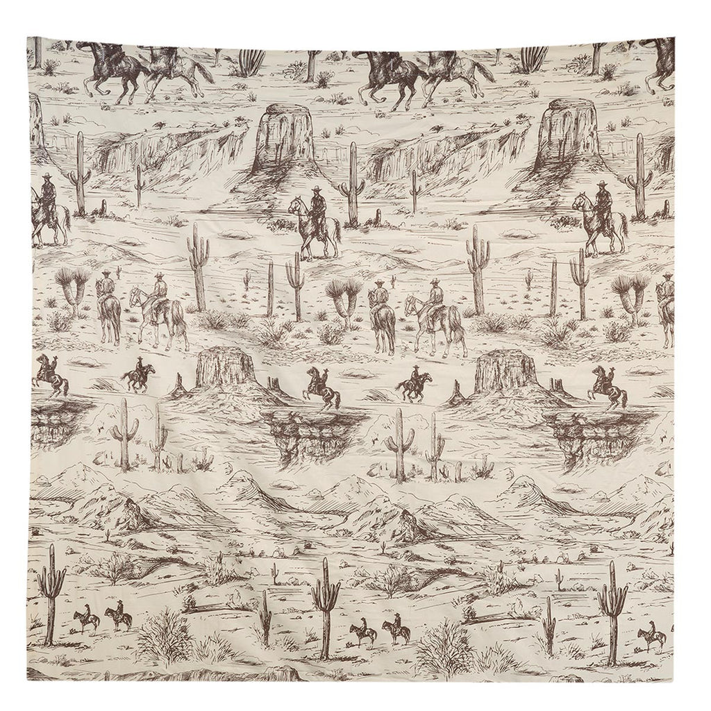 Ranch Hand Toile Western Shower Curtain