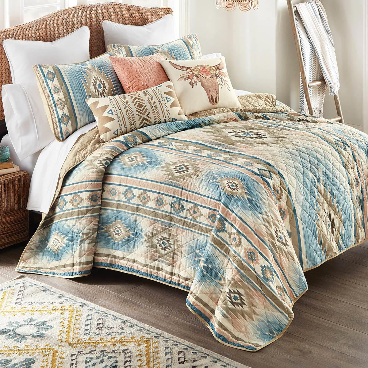 Southwest Dream Skull Pillow