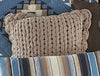 Taupe Knitted Pillow