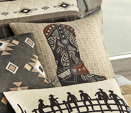 Sunset Ranch Boot Pillow