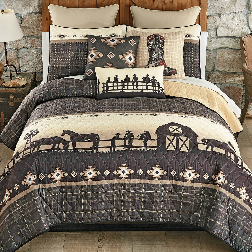 Sunset Ranch Boot Pillow