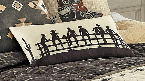 Sunset Ranch Cowboys Pillow
